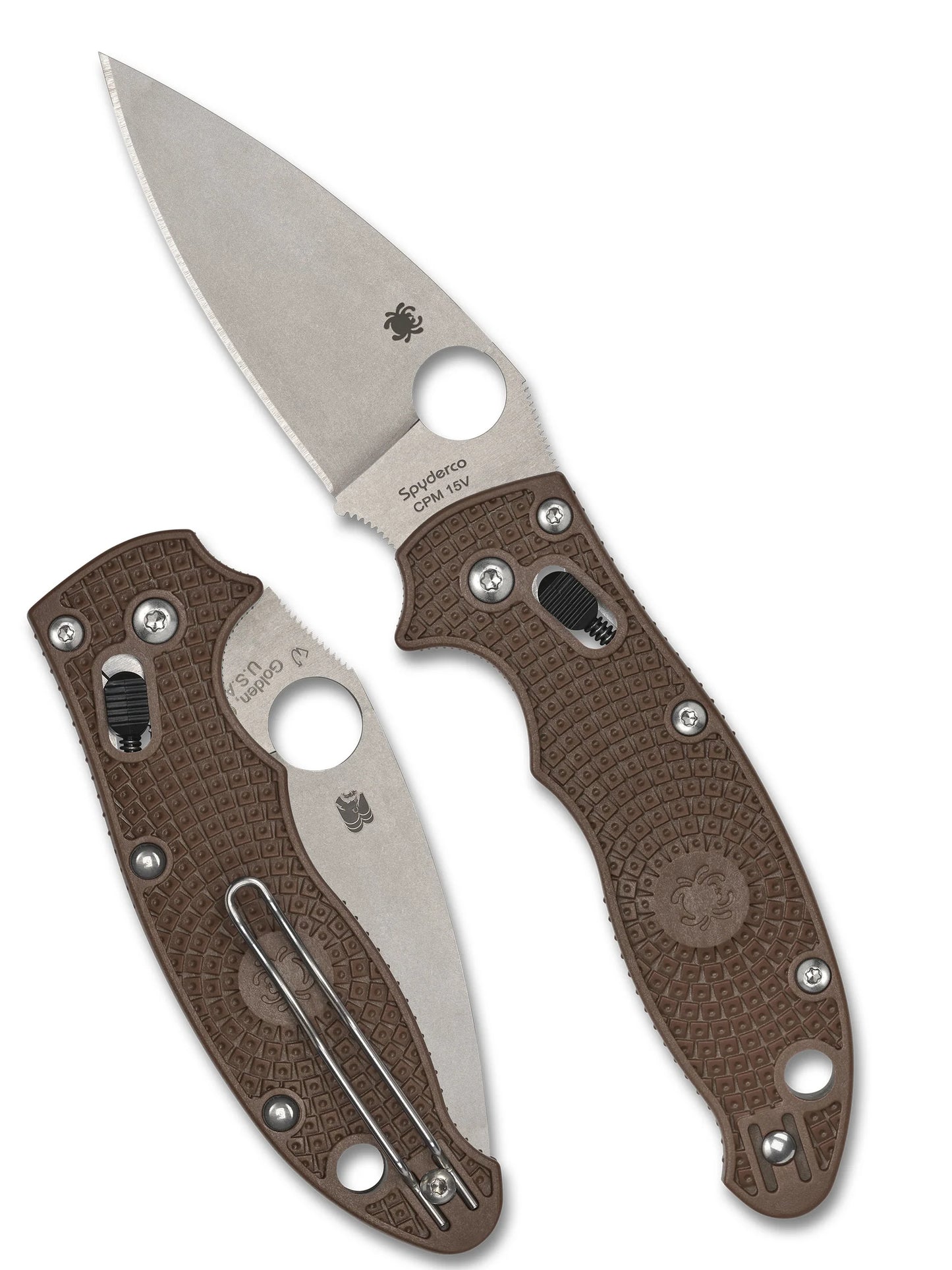 Spyderco Manix 2 Lightweight Brown G-10 CPM 15V (Sprint Run)