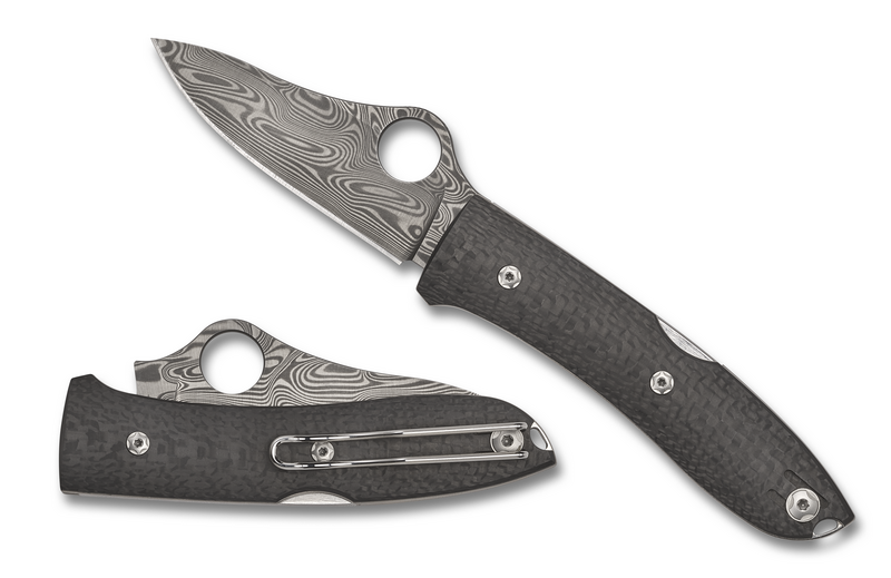 Spyderco SpyOpera, Carbon Fiber Thor Damascus (Sprint Run)