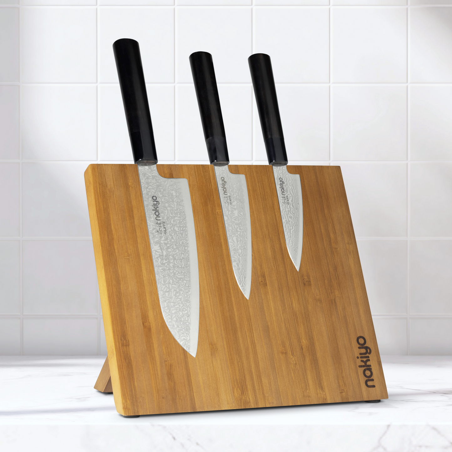 Nakiyo Sumi 3-Piece Utility Set with Magnetic Stand