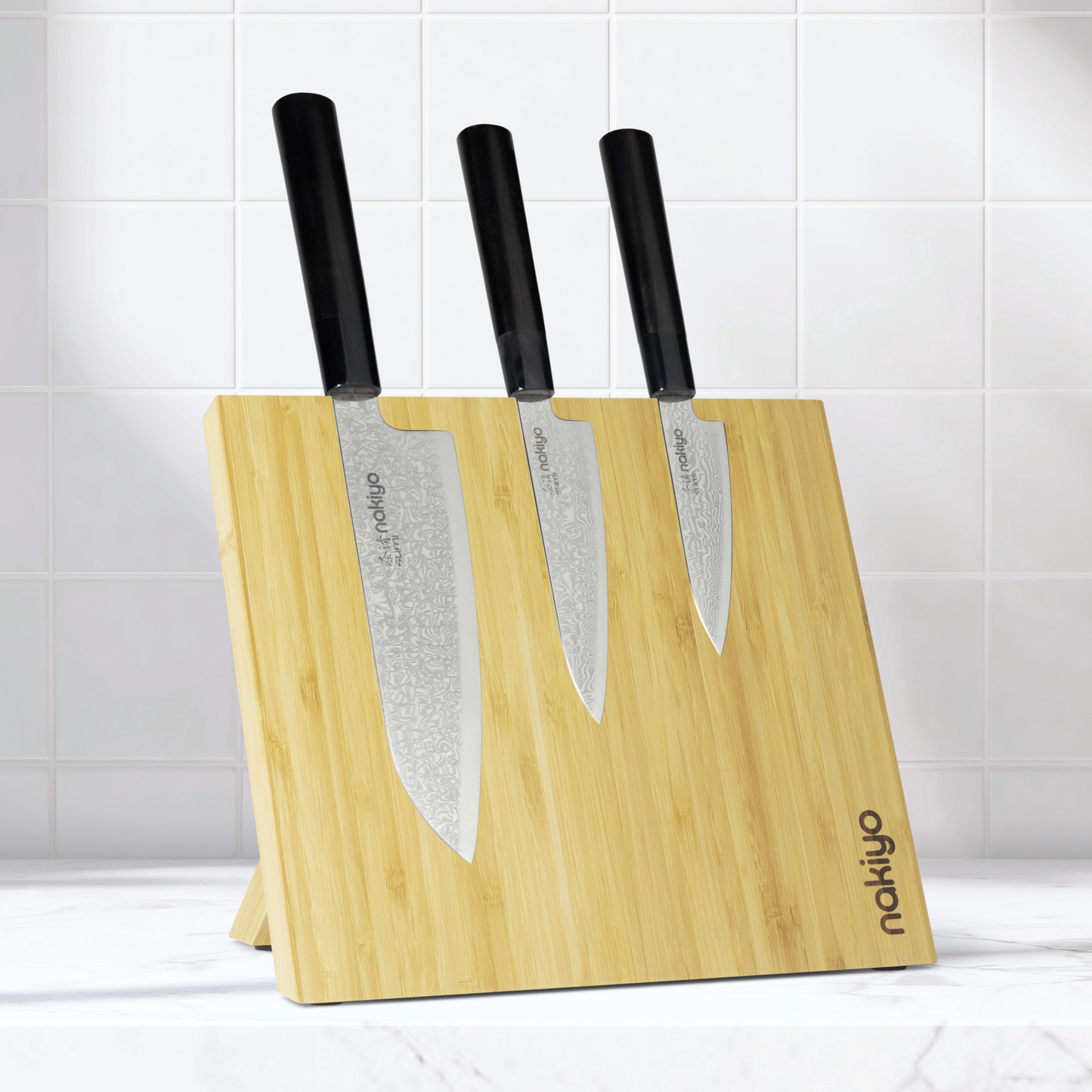 Nakiyo Sumi 3-Piece Utility Set with Magnetic Stand