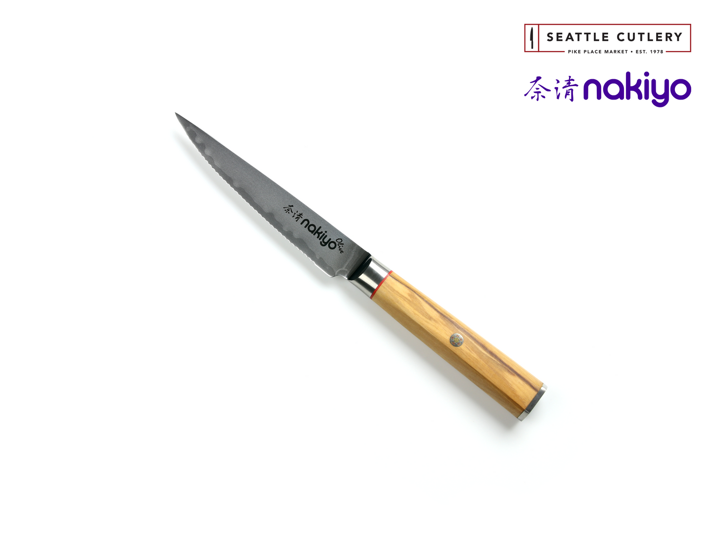 Nakiyo Olive Serrated Steak Knife