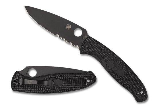 Spyderco Resilience Lightweight Black Blade CombinationEdge