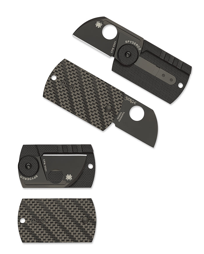 Spyderco Dog Tag Folder Carbon Fiber/G-10 Black