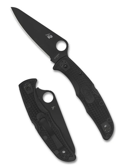 Spyderco Pacific Salt 2 Black Lightweight Black Blade