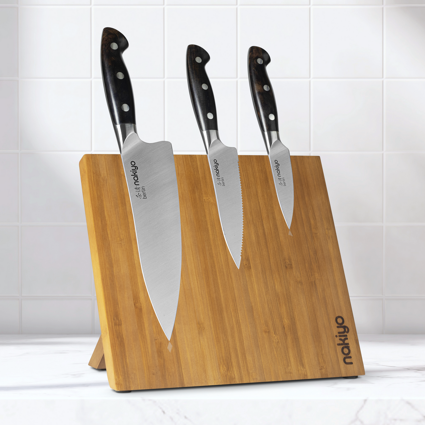 Nakiyo Berlin 3-Piece Utility Set with Magnetic Stand