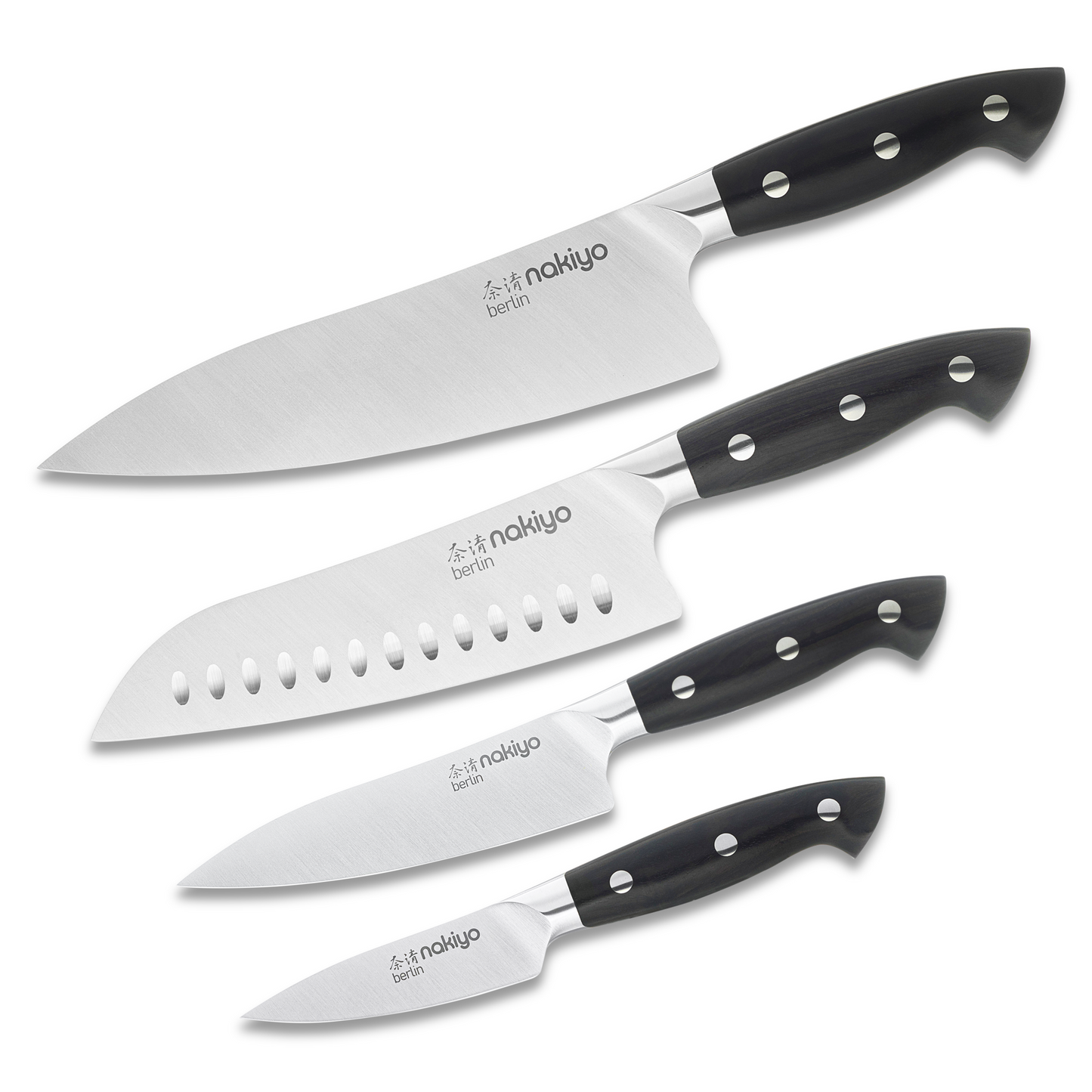 Nakiyo Berlin 4-Piece Chef Set with Magnetic Stand