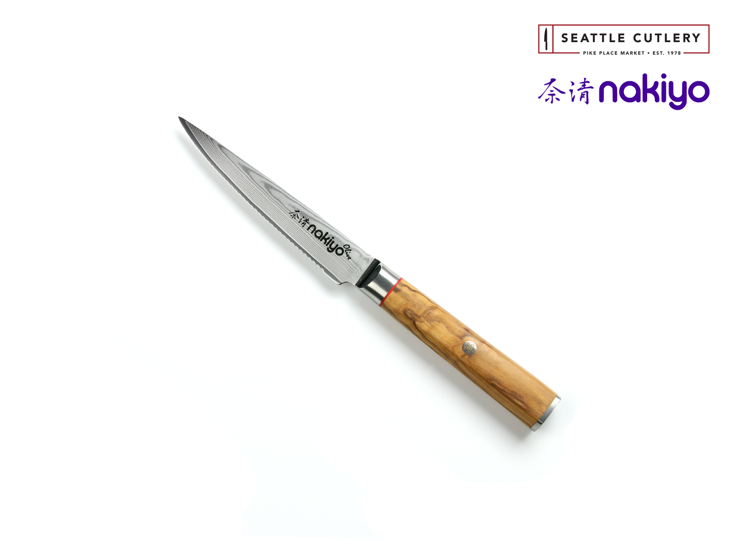 Nakiyo Olive Serrated Steak Knife