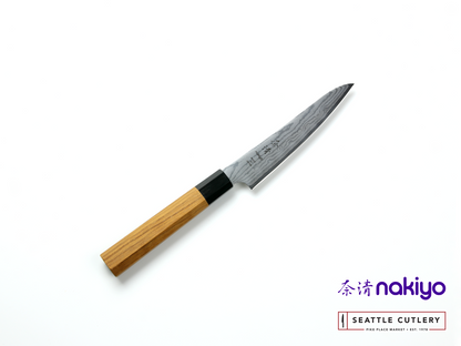 Nakiyo Teak Damascus Petty Knife